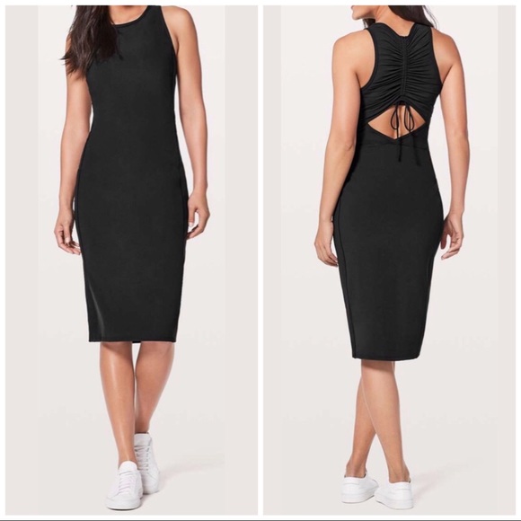 lululemon athletica Dresses & Skirts - Lululemon NWT Rather Be Gathered Black Dress, 4
